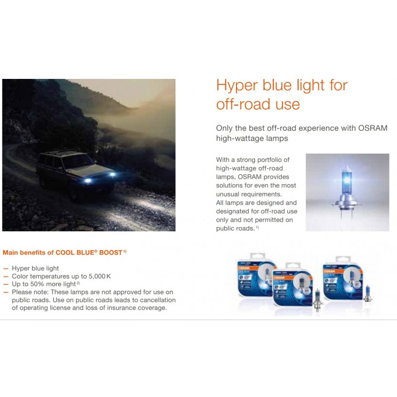 OSRAM H7 12V 80W 5000k Cool Blue Boost Halogeninės lemputės (2vnt) OSRAM H7 12V 80W 5000k Cool Blue Boost Halogeninės lemputės (2vnt)