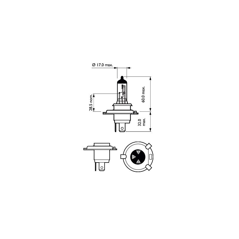 Bosch H4 12V/60/55W Xenon Blue lempute (1vnt) Bosch H4 12V/60/55W Xenon Blue lempute (1vnt)