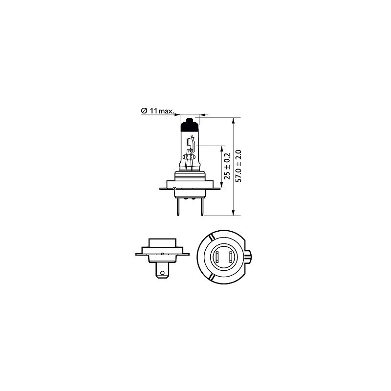 Bosch H1 12V/55W +50% Plus 50 LongLife lempute (1vnt) Bosch H1 12V/55W +50% Plus 50 LongLife lempute (1vnt)